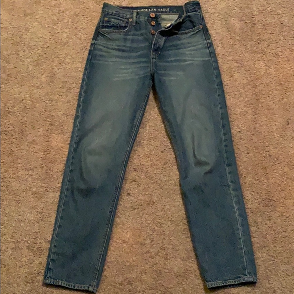 High waisted boyfriend jeans